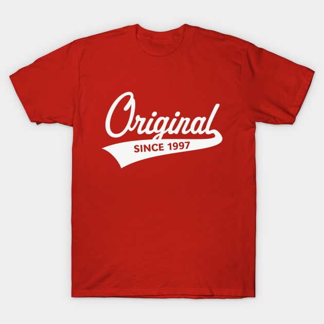 Original Since 1997 (Year Of Birth / Birthday / White) T-Shirt by MrFaulbaum